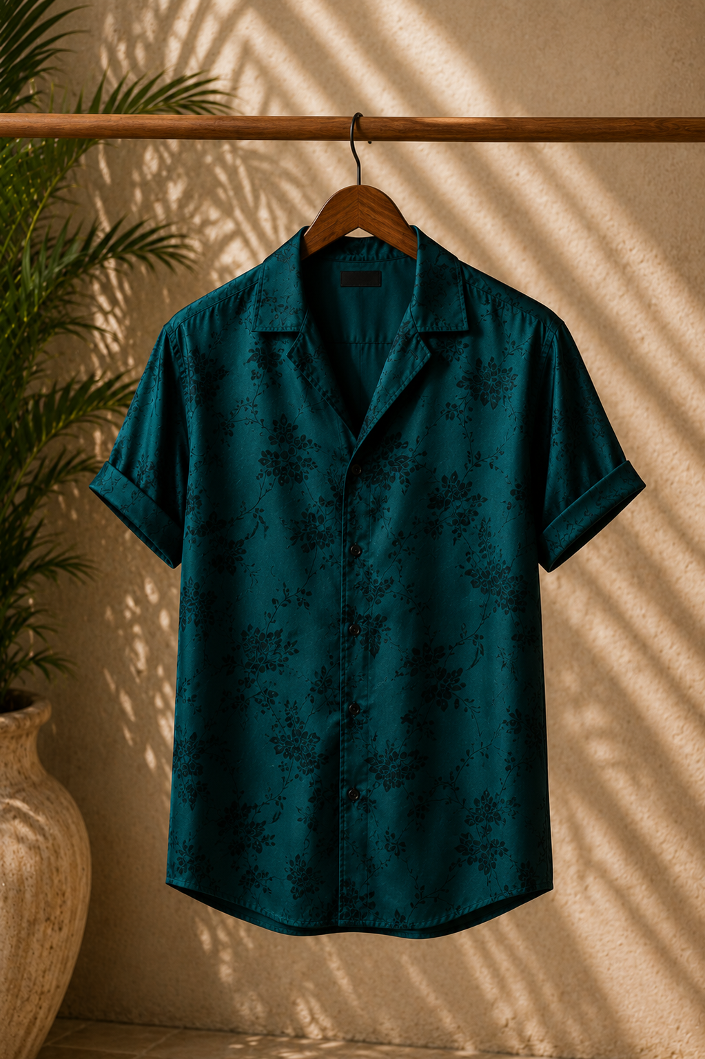 Camisa floral bordada