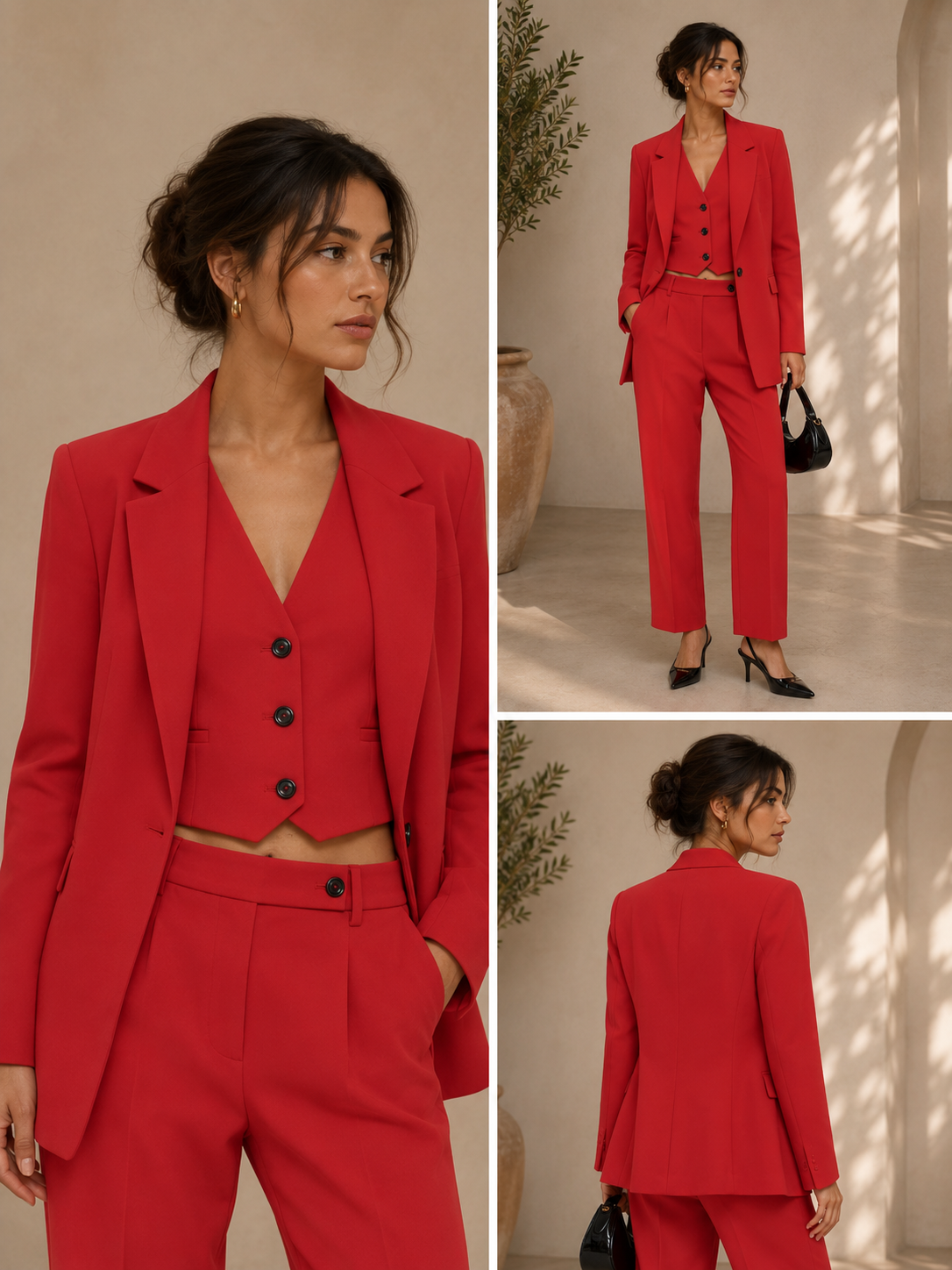 Chaleco cropped de color liso