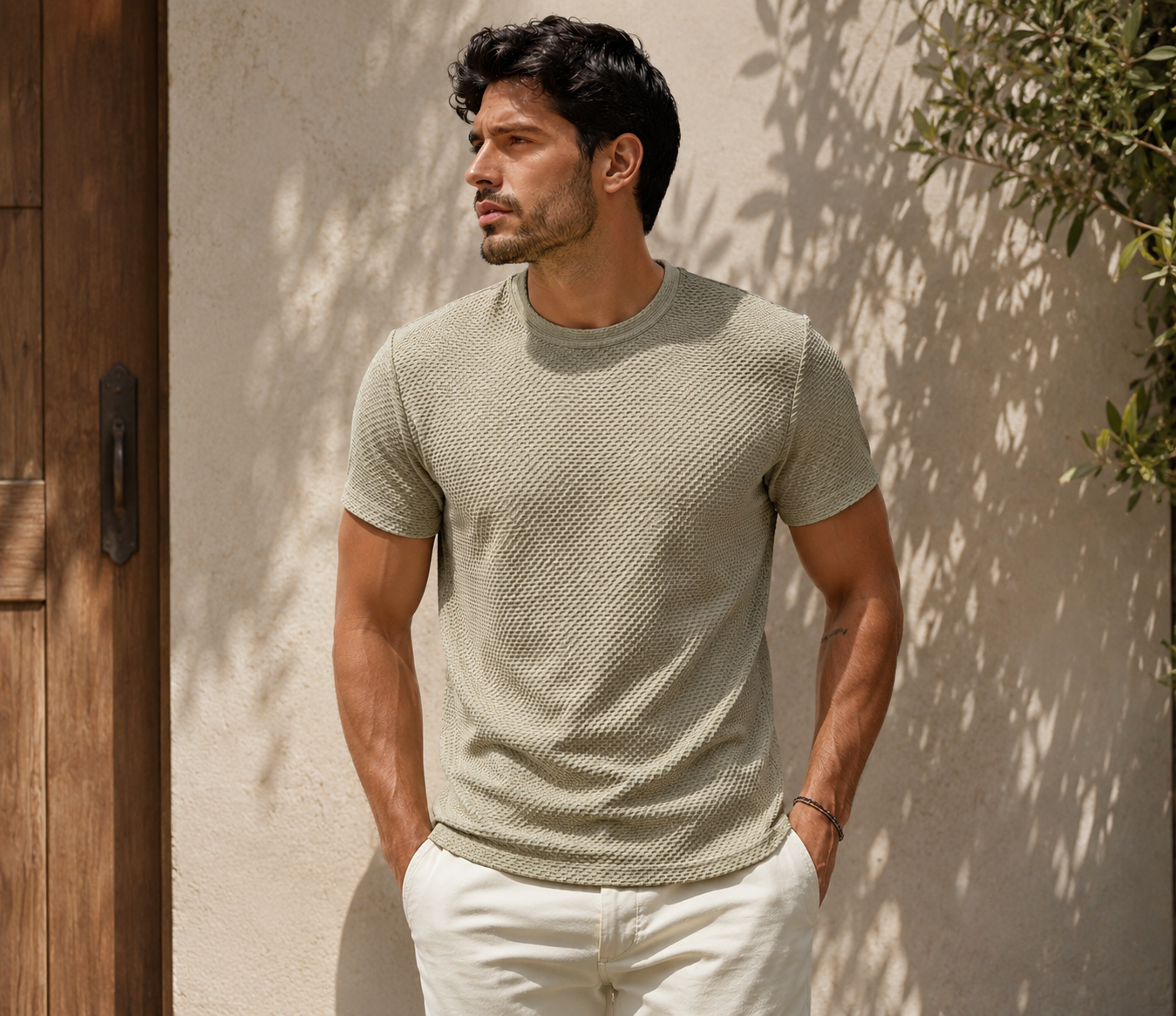 Camiseta Premium de Seda para Hombre