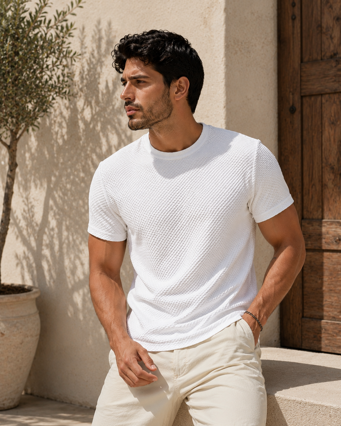 Camiseta Premium de Seda para Hombre