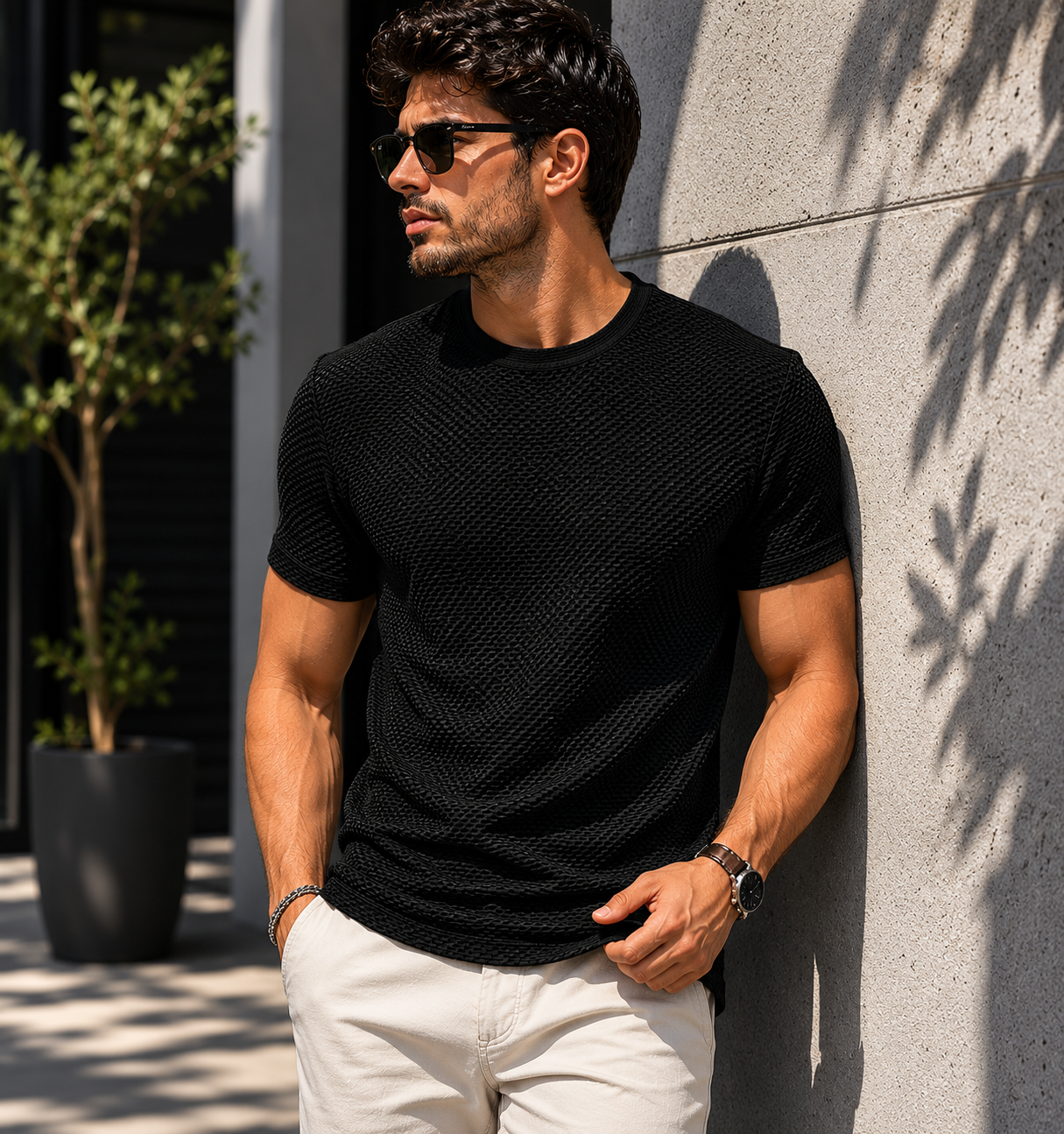 Camiseta Premium de Seda para Hombre