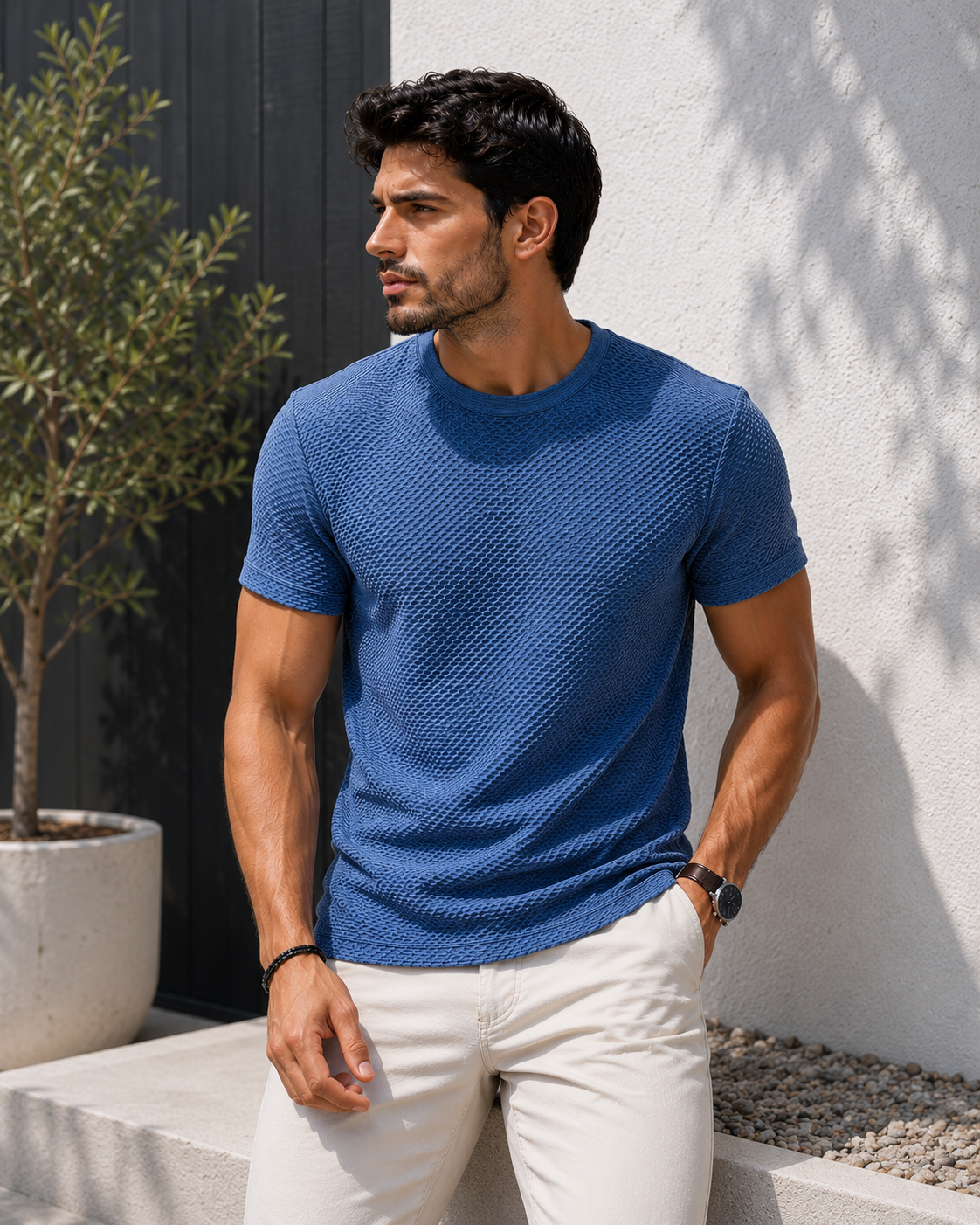 Camiseta Premium de Seda para Hombre